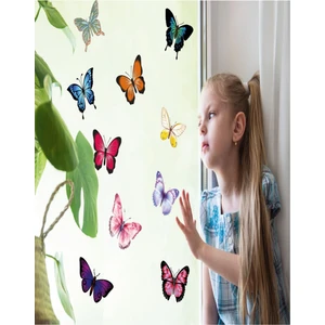 Ayza Tasarım Kelebek Sticker Seti Çocuk Odası Sticker Cam Duvar Süsü 50 adet 7 cm