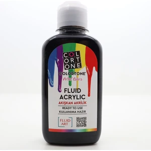 Sanat Boyaları Fluid Acrylic 150 ml (Siyah)