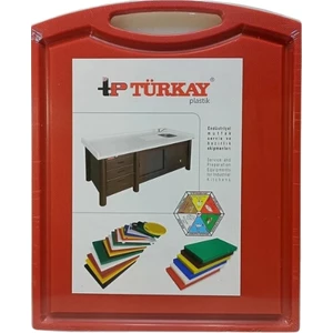 32.5X26.5X1 cm Saplı-Oluklu Polietilen Kesme Tahtası Kesim Levhası 1237