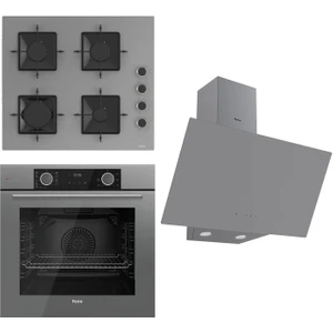 Fryart Ss Serisi Gri Set (SS208 + XE63CPR +D079 ) - Kare Emaye Izgara