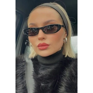 Siyah Cat Eye Oval Kadın Güneş Gözlüğü