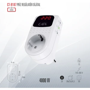 CT-9187 Dijital Akım Korumalı Priz