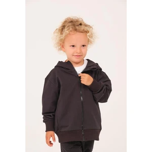 Unisex Çocuk Basic Kapüşonlu Ceket - Siyah