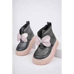 Nixie Garantili Kaymaz Taban Rahat Kalıp Cırtlı ve Fiyonklu  Çocuk Kışlık Bot