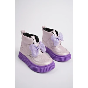 Nixie Garantili Kaymaz Taban Rahat Kalıp Cırtlı ve Fiyonklu  Çocuk Kışlık Bot