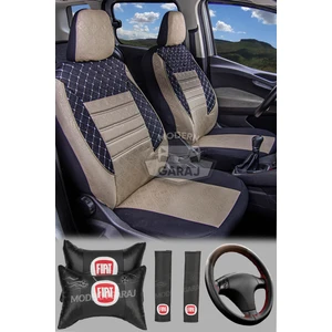 Modern Garaj Fiat Albea, Tipo, Linea, Palio, Egea, Tempra Uyumlu Ön Arka Tam Set Gofrajlı Oto Koltuk Kılıfı Seti