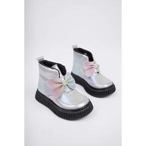 Nixie Garantili Kaymaz Taban Rahat Kalıp Cırtlı ve Fiyonklu  Çocuk Kışlık Bot