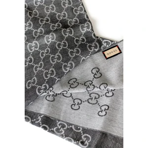 Antrasit Gucci Kaşmir Şal