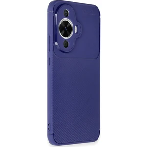 Huawei Nova 11 Kılıf Karbon Fiber Desenli Silikon Kılıf