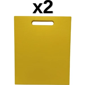 2'li Türkay 32.5X26.5X1 cm Saplı Polietilen Kesme Tahtası Kesim Levhası 1138