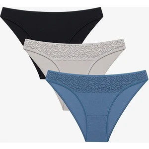 Wild Flower 3lü Çok Renkli Slip Külot