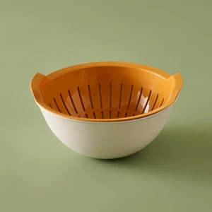 Handle Kaseli Süzgeç Hardal (25,5X25,5X10,8 Cm)