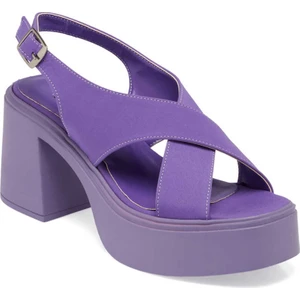 Mor Vegan-Tekstil Kadın Sandalet - K24Y1SN67404-T3S  Mor