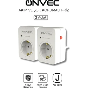 Basic Akım ve Şok Korumalı Priz 720 Joule 2 Adet