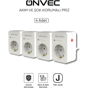 Basic Akım ve Şok Korumalı Priz 720 Joule 4 Adet