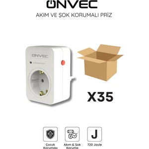 Basic Akım ve Şok Korumalı Priz 720 Joule 35 Adet
