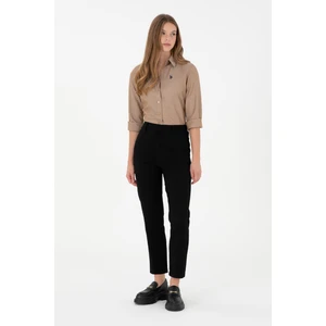 U.S. Polo Assn. Kadın Siyah Pantolon (Kanvas-Chino) 50298544-VR046