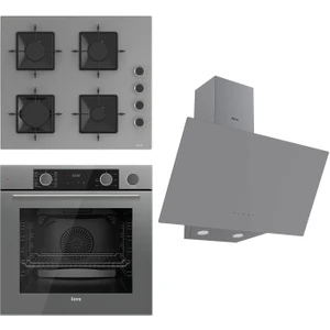 Steamart Ss Serisi Gri Set (SS208 + XE64CPR +D079 ) - Kare Emaye Izgara