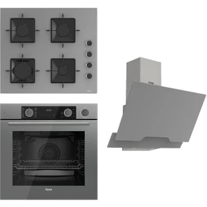 Steamart Ss Serisi Gri Set (SS208 + XE64CPR +D065 ) - Kare Emaye Izgara