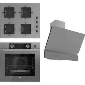 Steamart Ss Serisi Gri Set (SS208 + XE64CPR +D082 ) - Kare Emaye Izgara