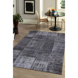 Patchwork Desenli Salon Halısı, Jazz Şönil |Pamuk-Polyester| Siyah Halı Al 81