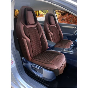 Oto Koltuk Kılıfı Pum Serisi Ön Ve Arka Set Kahverengi
