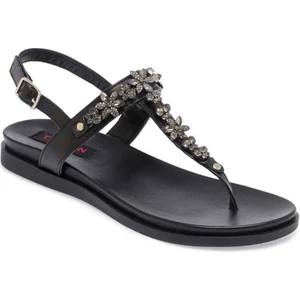Siyah Deri Kadın Sandalet - K24Y1Sn67408-A23 Siyah
