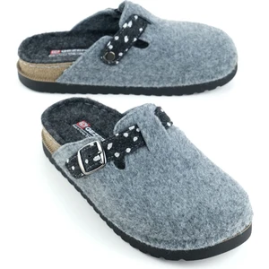 Kadın Kışlık Rahat Taban Tek Toka Ayarlanabilir Keçe Ev Bahçe Terlik