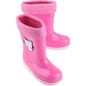 Kız Çocuk Kışlık Pvc Içi Sıcak Astarlı Su Geçirmez Yağmur Bot Çizme
