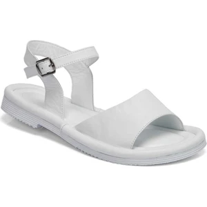 Beyaz Deri Kadın Sandalet - K24Y1SN67413-A26  Beyaz