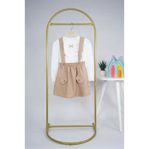 Miniko Kids Kız Çocuk Badili Cep Kapaklı 2li Salopet Elbise