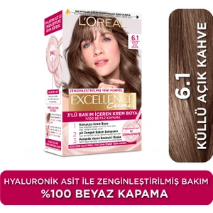 L'Oréal Paris Excellence Creme Saç Boyası - 6.1 Küllü Açık Kahve