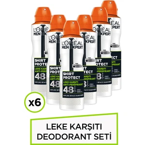 L'Oréal Paris 6'lı Men Shirt Protect Sprey Deo Seti 150 ml