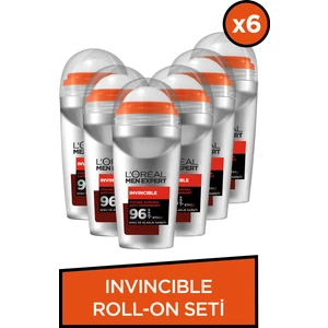 L'Oréal Paris Men Expert 6'lı Invincible Roll-On 50 ml Seti