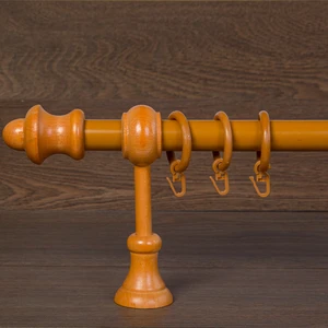 Meşe ahşap rustik perde askısı