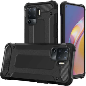 Oppo Reno 5 Lite Kılıf Zore Crash Silikon Kapak-Siyah