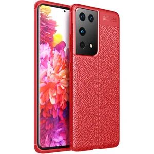 Galaxy S21 Ultra Kılıf Zore Niss Silikon Kapak-Kırmızı