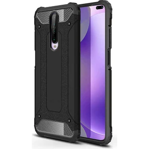 Xiaomi Poco X2 Kılıf Zore Crash Silikon Kapak-Siyah