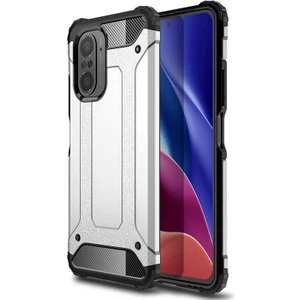 Xiaomi Poco F3 Kılıf Zore Crash Silikon Kapak-Gri