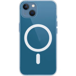 Apple iPhone 15 Plus Kılıf Zore Magsafe Şarj Özellikli Şeffaf Tek Kamera Çerçeveli Porto Kapak-Renksiz