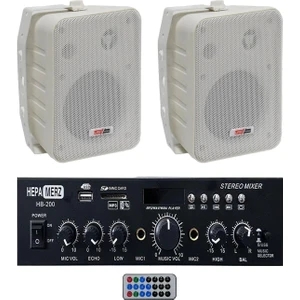 Ekonomi Wall Paket-2W Anfi ve Duvar Hoparlörü Seti (1 ANFİ + 2 HOPARLÖR)