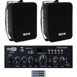 Ekonomi Wall Paket-2B Anfi ve Duvar Hoparlörü Seti (1 ANFİ + 2 HOPARLÖR)