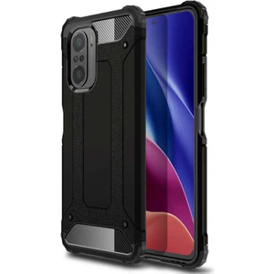 Xiaomi Poco F3 Kılıf Zore Crash Silikon Kapak-Siyah