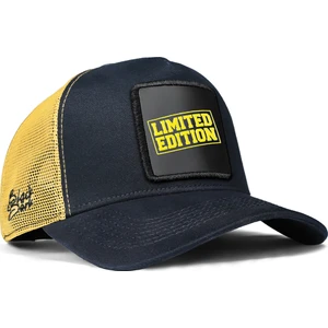 V1 Trucker Limited Edition - 1 Kod Logolu Unisex Lacivert-Sarı Şapka