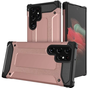 Galaxy S22 Ultra Kılıf Zore Crash Silikon Kapak-Rose Gold