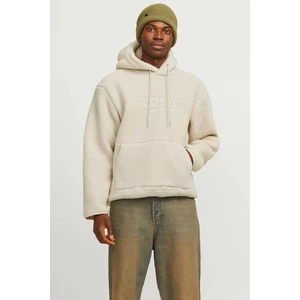 Jack & Jones JORFREDERIKSBERG TEDDY SW Ekru Erkek Polar Sweatshirt