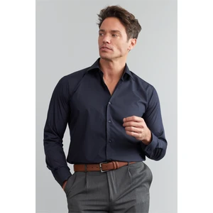 G071 Erkek Uzun Kol Gömlek Lacivert