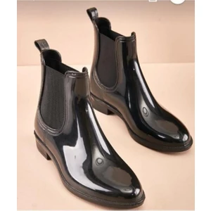 Kadın Siyah Yağmur Bot