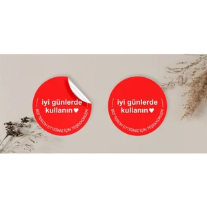 packmira etiket&ambalaj Kuşe Sticker Paketleme & Kargo Etiketi (4X4CM) 48 Adet - Iyi Günlerde Kullanın -