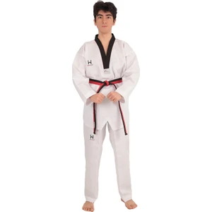 Taekwondo / Tekvando Elbisesi Siyah Yaka Fitilli Dobok